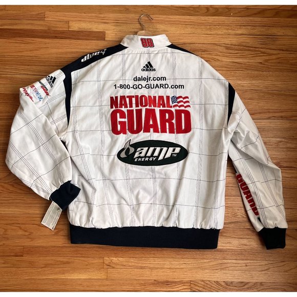 VINTAGE NASCAR 1990S DALE EARNHARDT GREEN WHITE RACING JACKET AMP ENERGY SIZE 2X - Picture 4 of 9